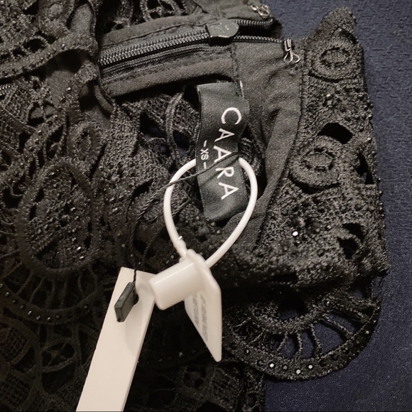 NWT Few Moda CAARA Black Navy Lace Dress - Picture 3 of 5